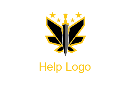 sword icon with stars