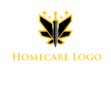 sword icon with stars