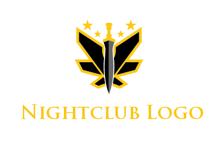 sword icon with stars