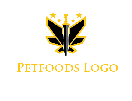 sword icon with stars