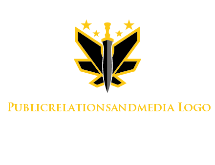 sword icon with stars