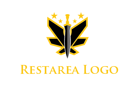 sword icon with stars