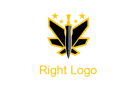 sword icon with stars