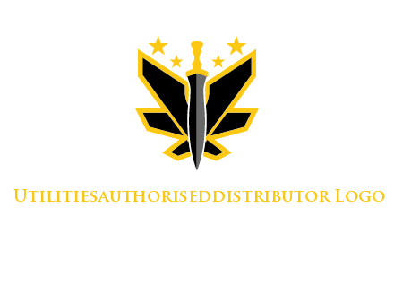 sword icon with stars