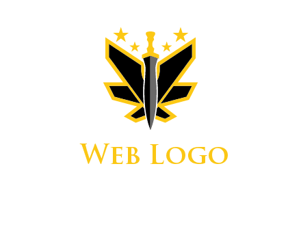 sword icon with stars