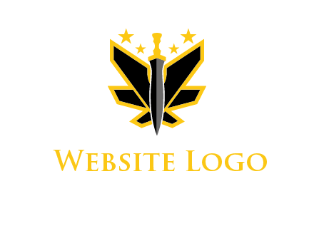 sword icon with stars