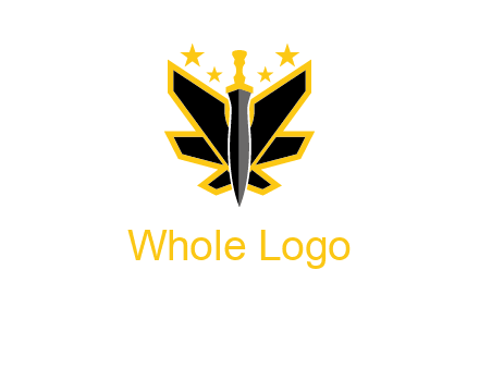 sword icon with stars