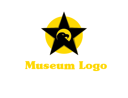 eagle and star in circle logo