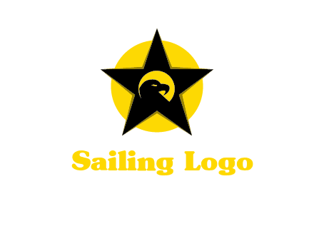 eagle and star in circle logo