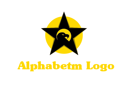 eagle and star in circle logo