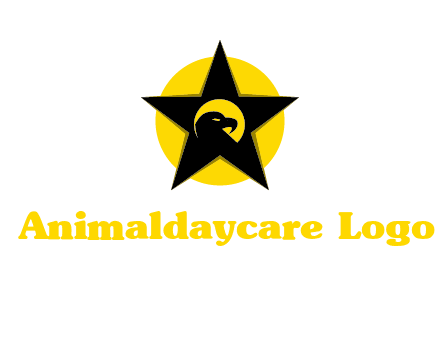 eagle and star in circle logo