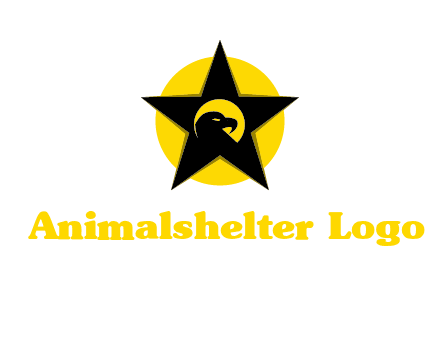 eagle and star in circle logo