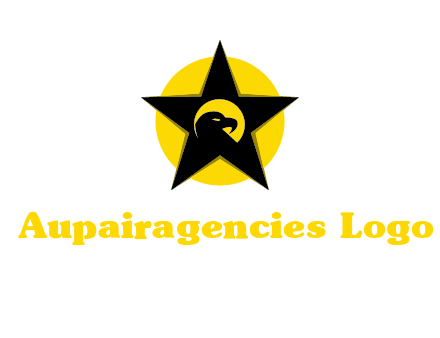 eagle and star in circle logo