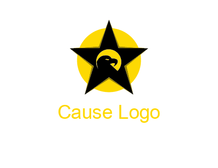 eagle and star in circle logo