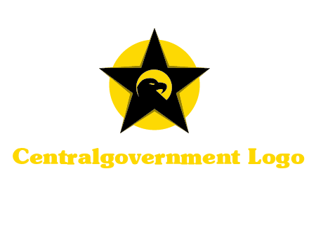 eagle and star in circle logo