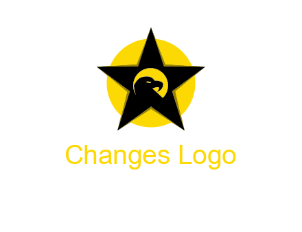eagle and star in circle logo