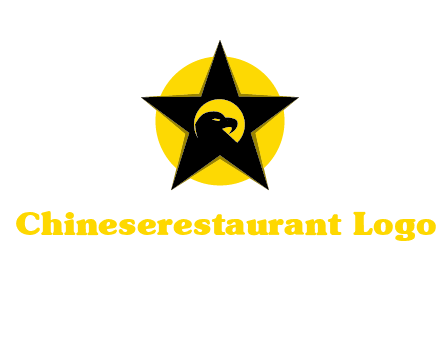 eagle and star in circle logo