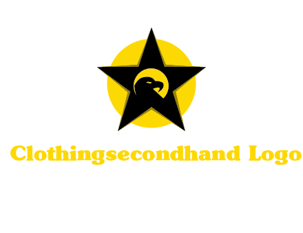 eagle and star in circle logo