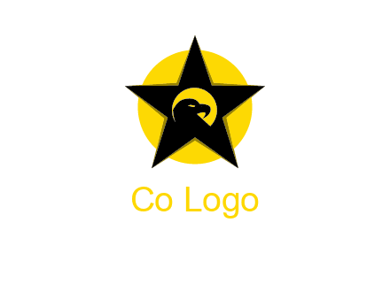 eagle and star in circle logo
