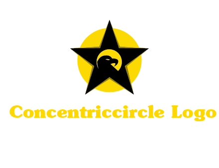 eagle and star in circle logo