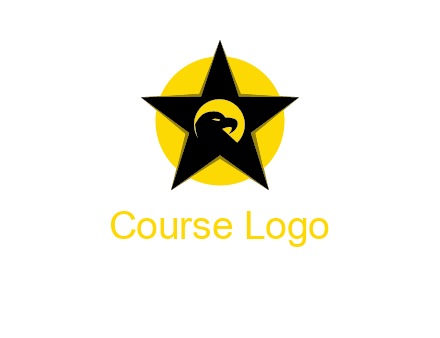 eagle and star in circle logo