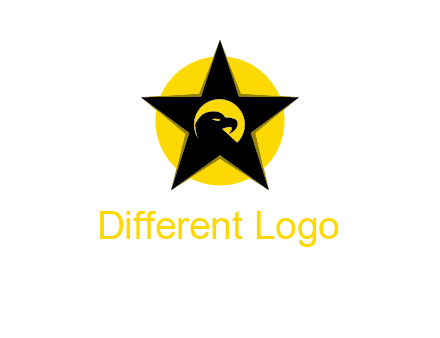 eagle and star in circle logo