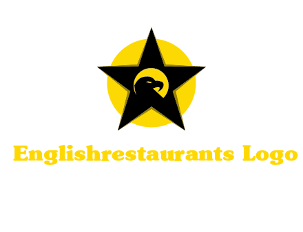 eagle and star in circle logo