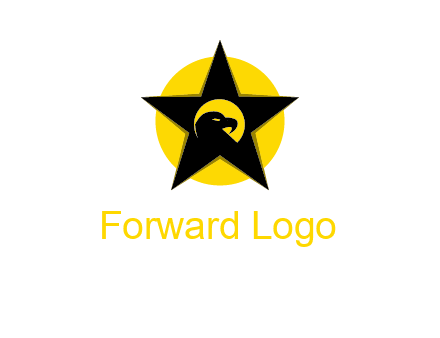 eagle and star in circle logo