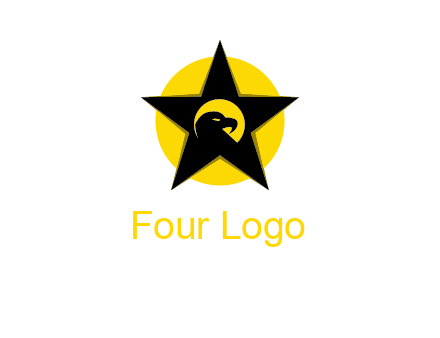 eagle and star in circle logo