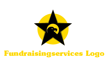 eagle and star in circle logo