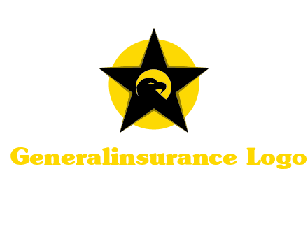 eagle and star in circle logo