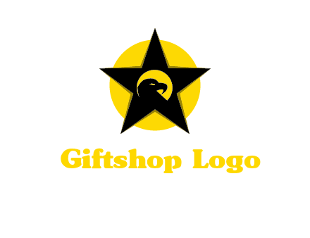 eagle and star in circle logo