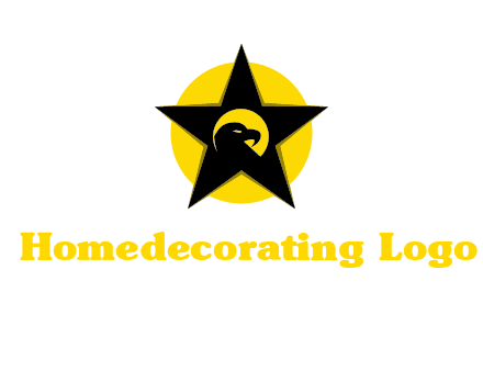 eagle and star in circle logo