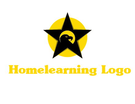 eagle and star in circle logo