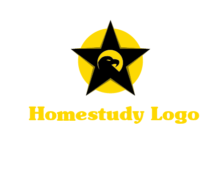 eagle and star in circle logo