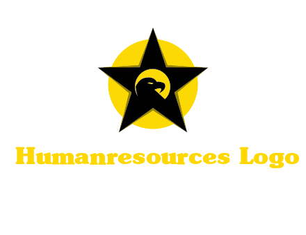 eagle and star in circle logo