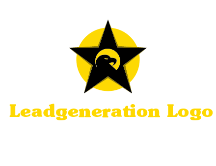 eagle and star in circle logo
