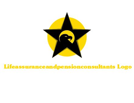 eagle and star in circle logo