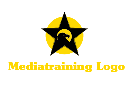 eagle and star in circle logo