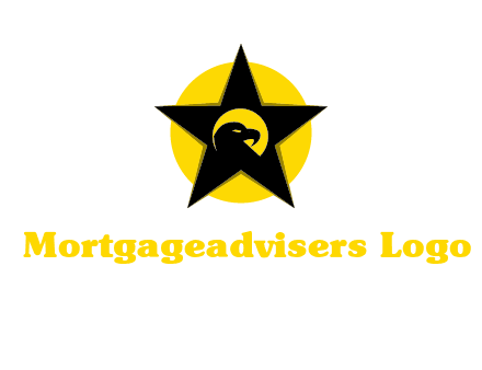 eagle and star in circle logo