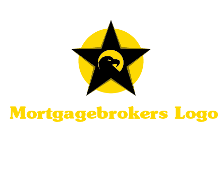 eagle and star in circle logo