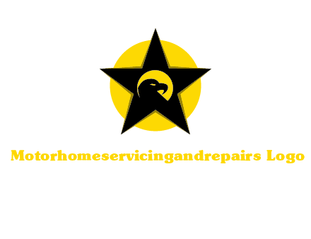 eagle and star in circle logo