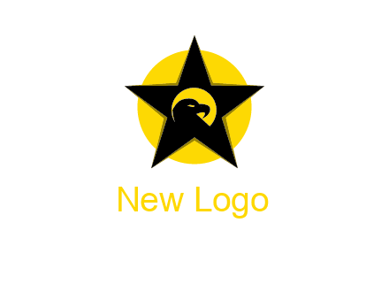 eagle and star in circle logo