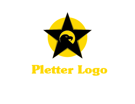 eagle and star in circle logo