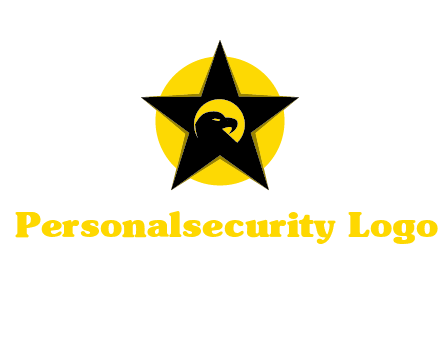 eagle and star in circle logo