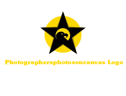 eagle and star in circle logo