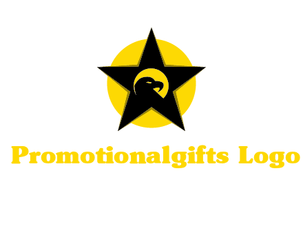 eagle and star in circle logo