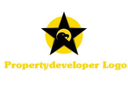 eagle and star in circle logo