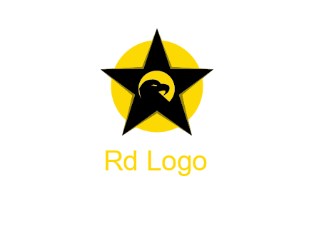 eagle and star in circle logo