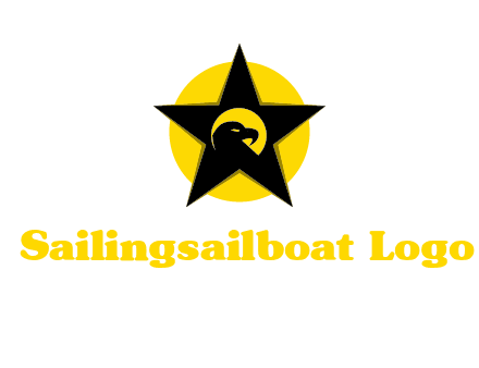 eagle and star in circle logo